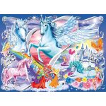 Puzzle Unicorni Cu Sclipici, 100 Piese
