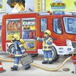 Puzzle Plastic Pompieri, 12 Piese