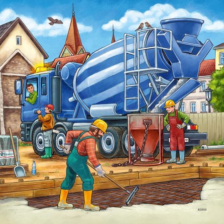 Puzzle Vehicule De Constructie, 3X49 Piese